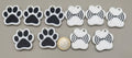 Anhänger für Hundehalsband Pfotenmotiv mit NFC Chip
