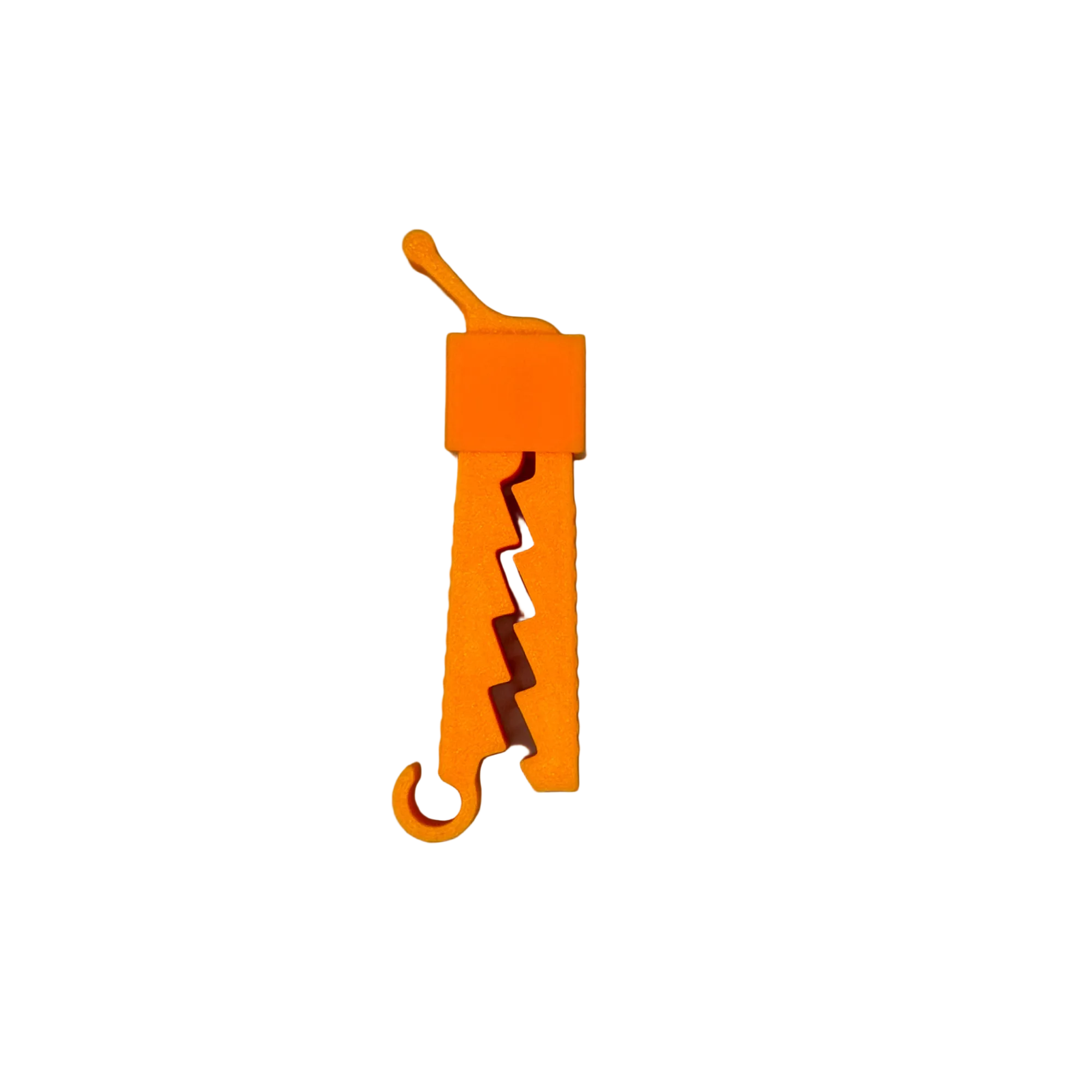 Kederleistenklammer mit Zickzackklemmung in orange