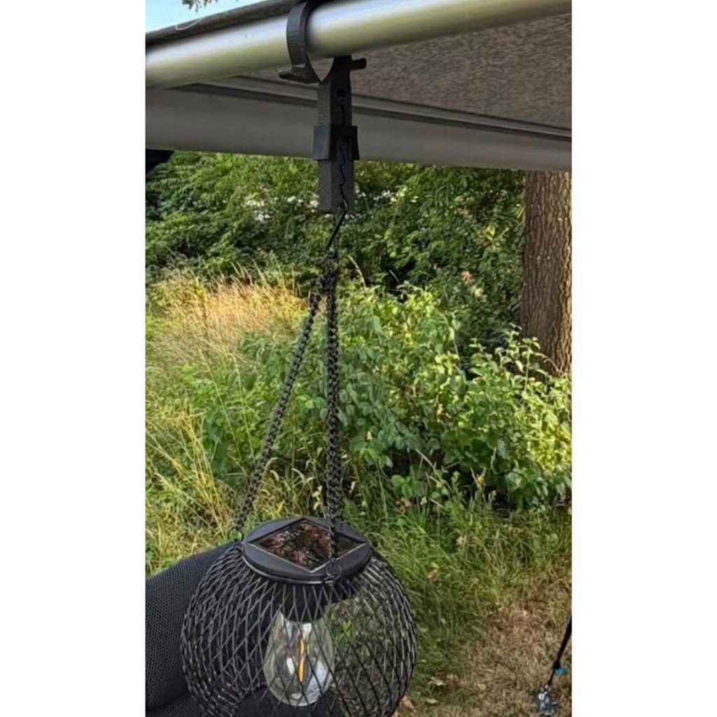 Schnappiklammer für die Thule Rafterstange mit Lampe