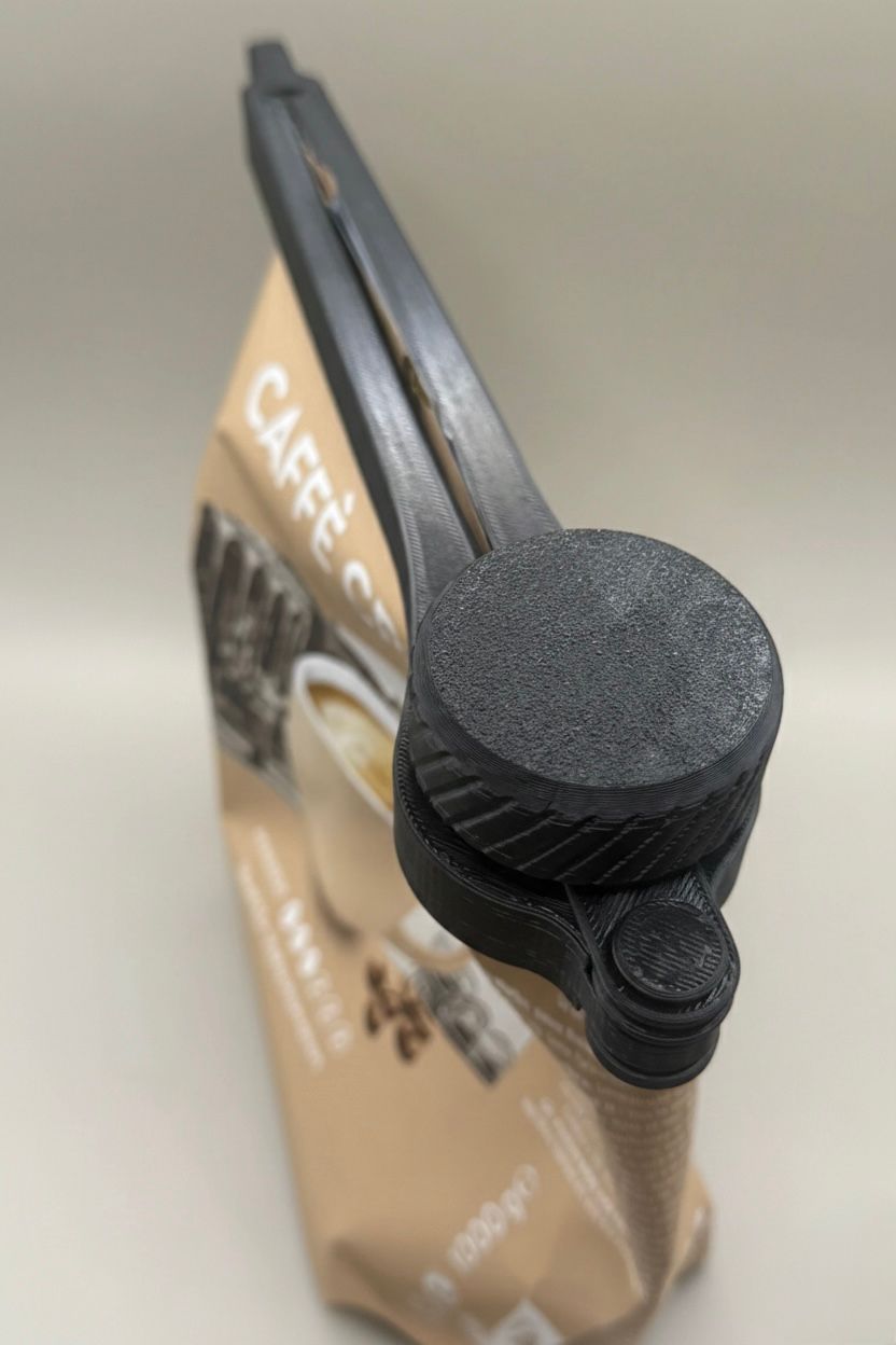Verschluss mit Kaffeetüte montiert