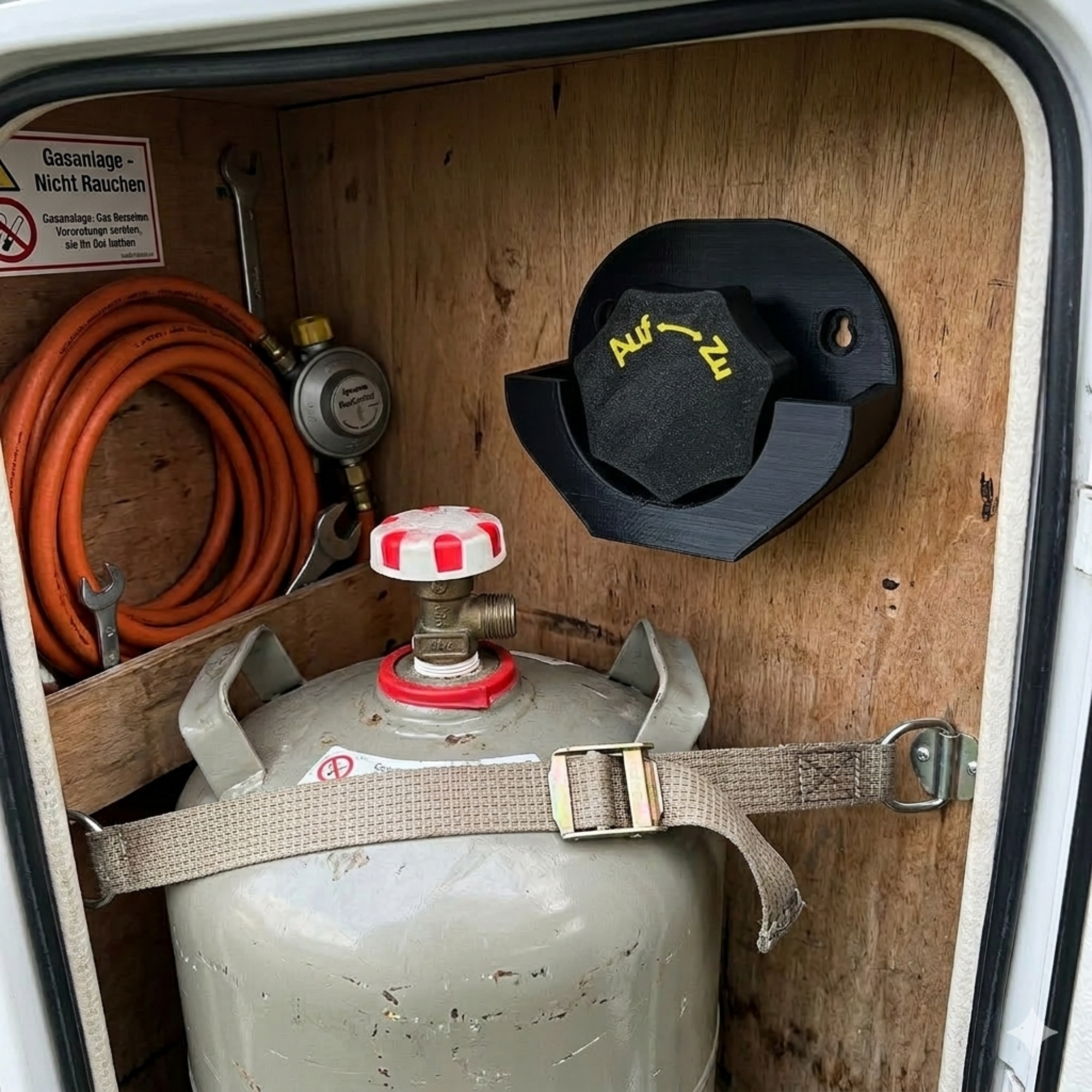 Visualisierung Gasaufdrehhilfe und -Halter