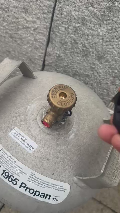 Video Aufrehen von Gasflaschenventil mit Gasflaschenaufdrehhilfe